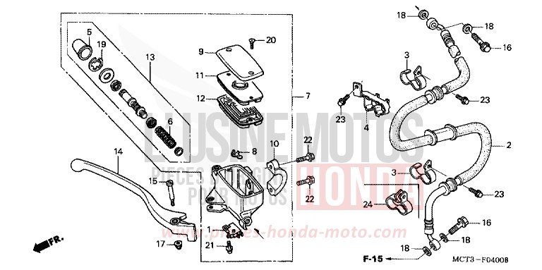 FR. BRAKE MASTER CYLINDER (FJS6001/2/D3/D4/D5) for Silver Wing PEARL GREAT BLUE (PB262) from 2002